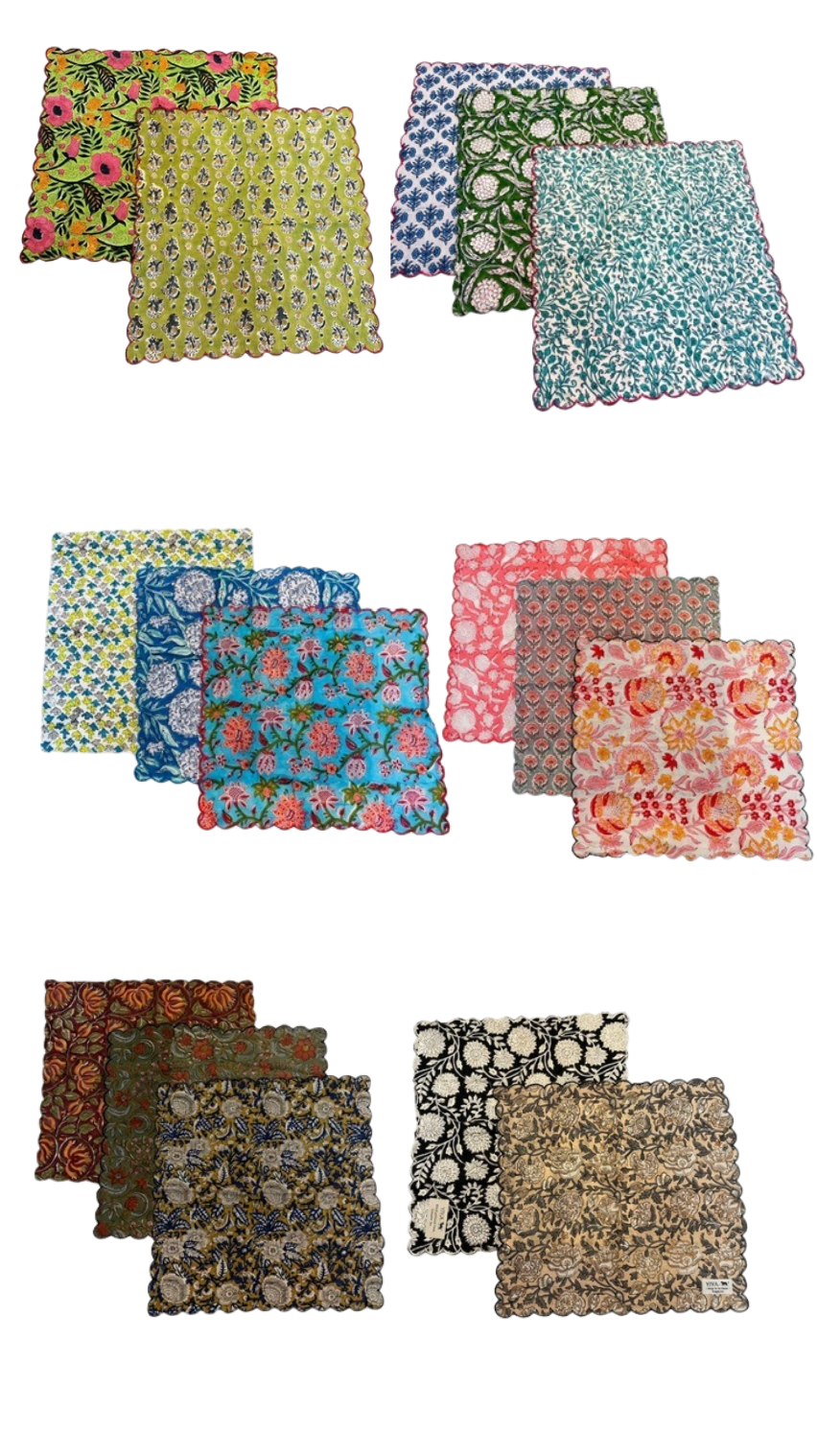 縁取り刺繍の上品ハンカチ