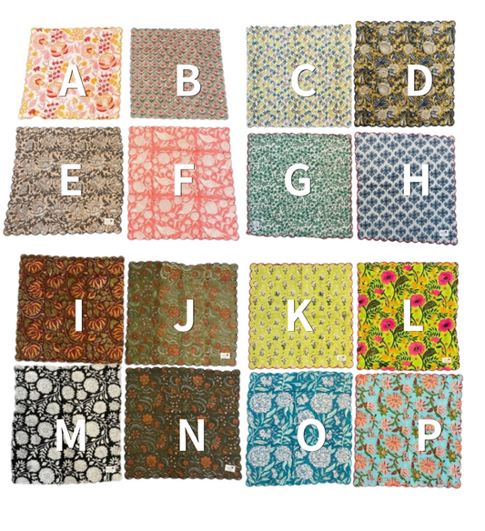 縁取り刺繍の上品ハンカチ