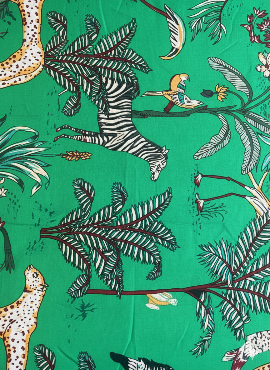 【涼やかインド綿】カラフルプリント生地 / 販売単位：50cm