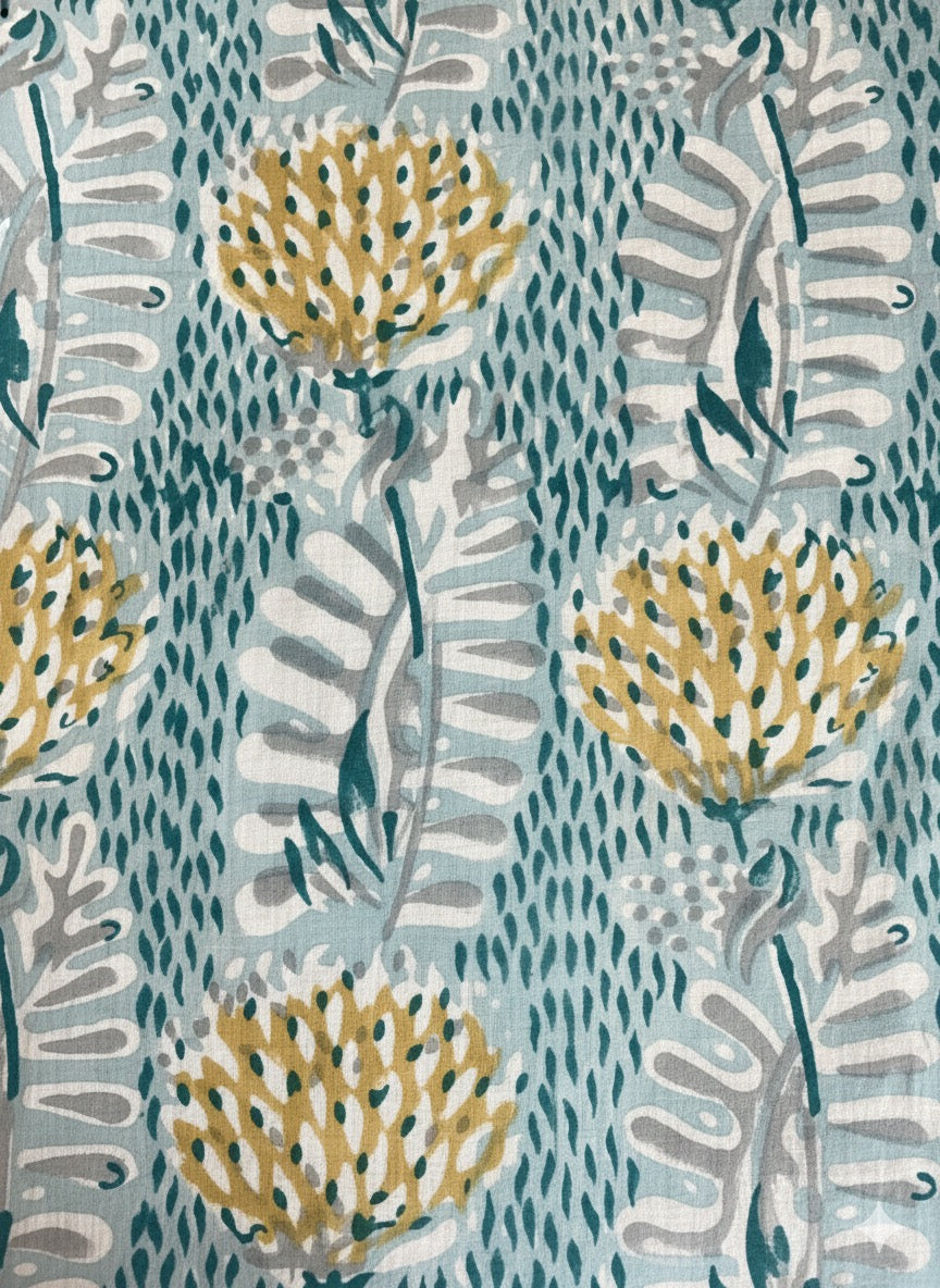 【涼やかインド綿】カラフルプリント生地 / 販売単位：50cm