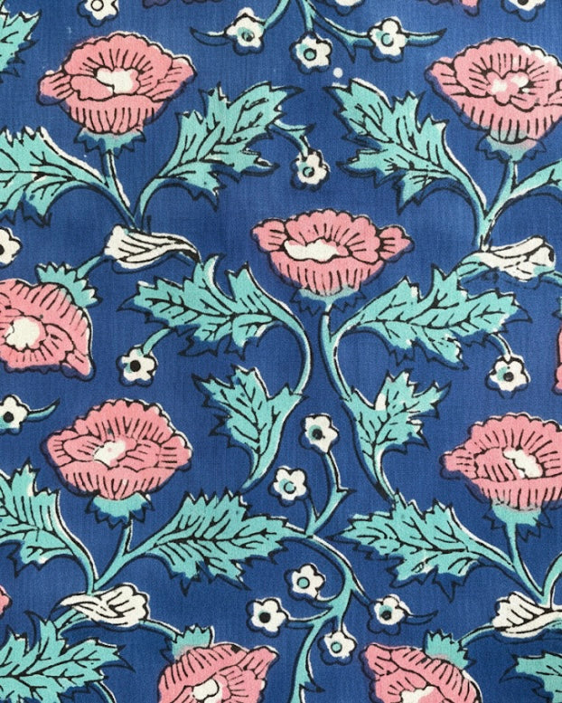 【涼やかインド綿】カラフルプリント生地 / 販売単位：50cm