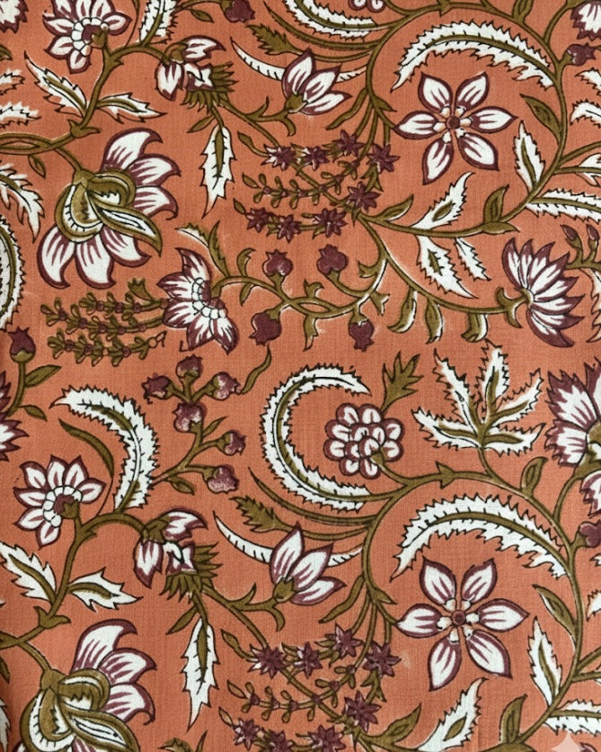 【涼やかインド綿】カラフルプリント生地 / 販売単位：50cm