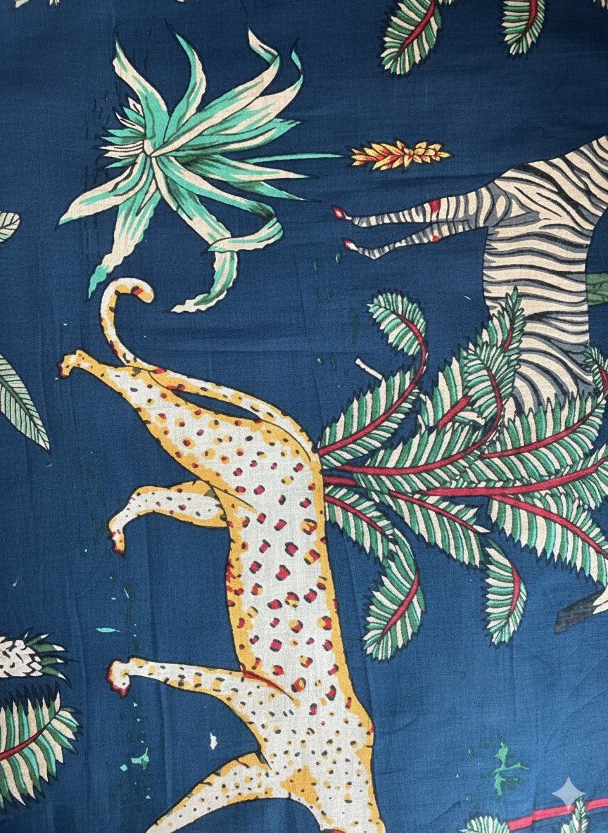 【涼やかインド綿】カラフルプリント生地 / 販売単位：50cm