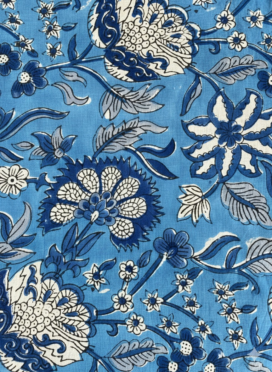 【涼やかインド綿】カラフルプリント生地 / 販売単位：50cm