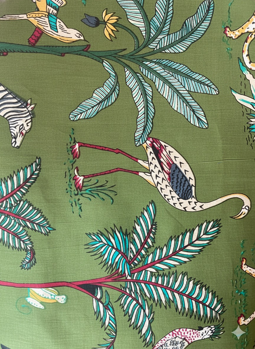 【涼やかインド綿】カラフルプリント生地 / 販売単位：50cm