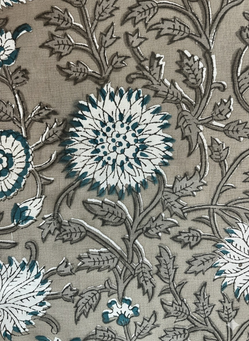 【涼やかインド綿】カラフルプリント生地 / 販売単位：50cm