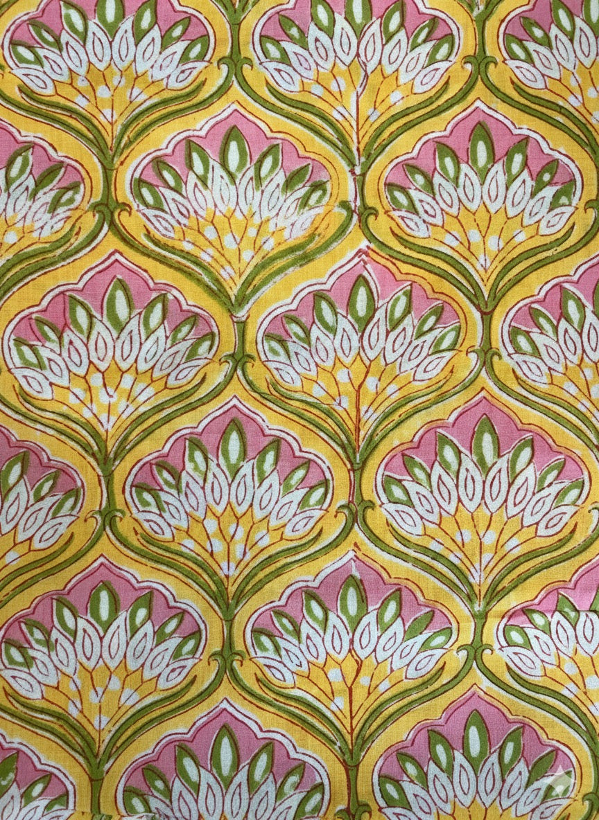 【涼やかインド綿】カラフルプリント生地 / 販売単位：50cm