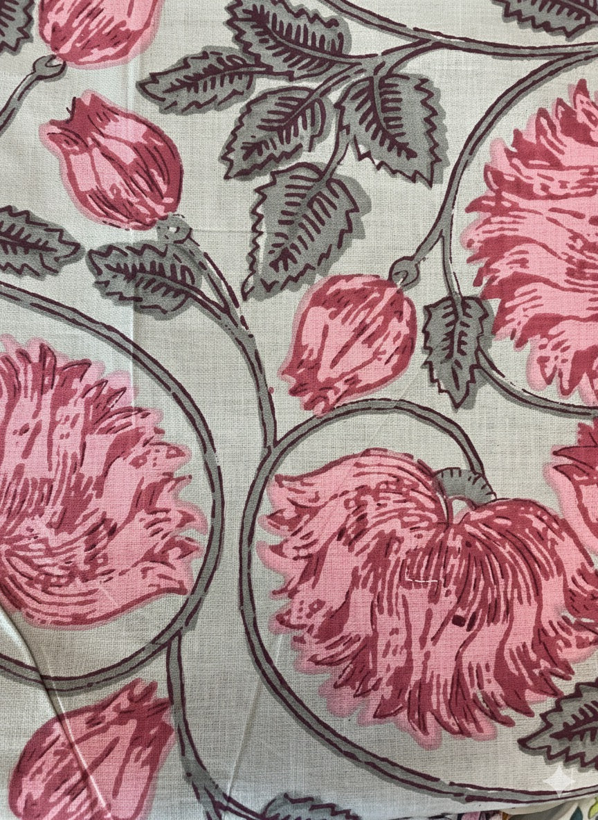 【涼やかインド綿】カラフルプリント生地 / 販売単位：50cm