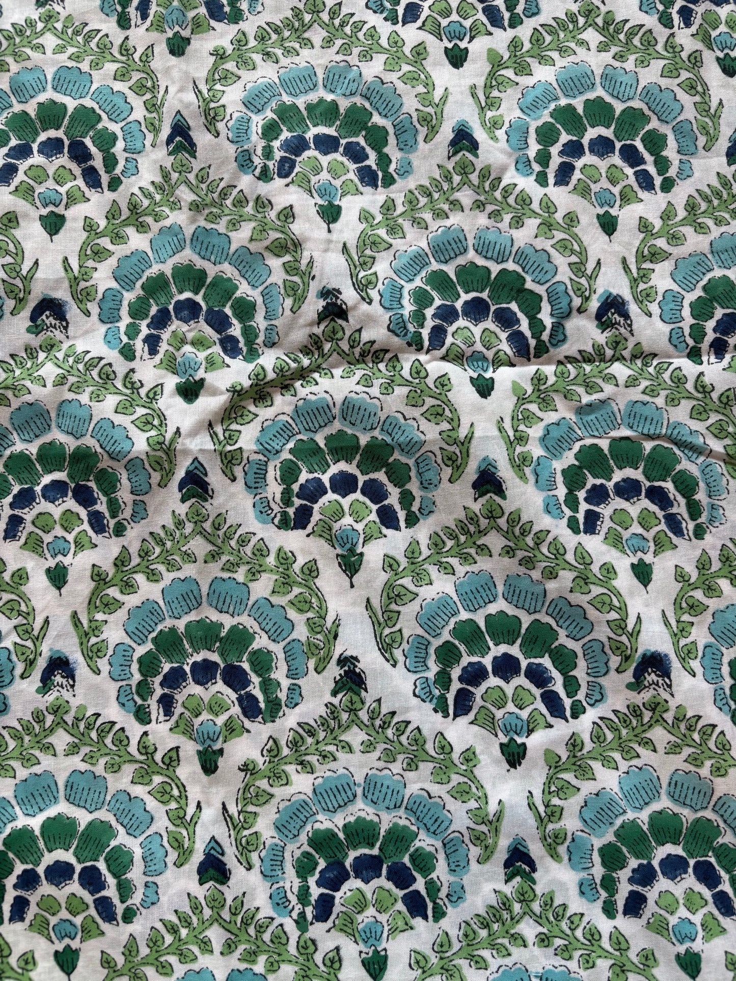 【涼やかインド綿】カラフルプリント生地 / 販売単位：50cm