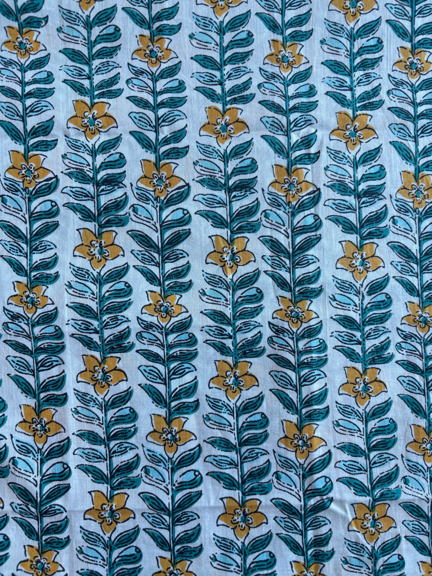 【涼やかインド綿】カラフルプリント生地 / 販売単位：50cm