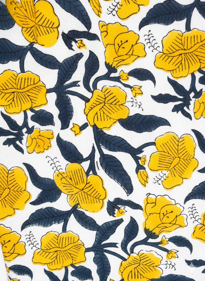 【涼やかインド綿】カラフルプリント生地 / 販売単位：50cm