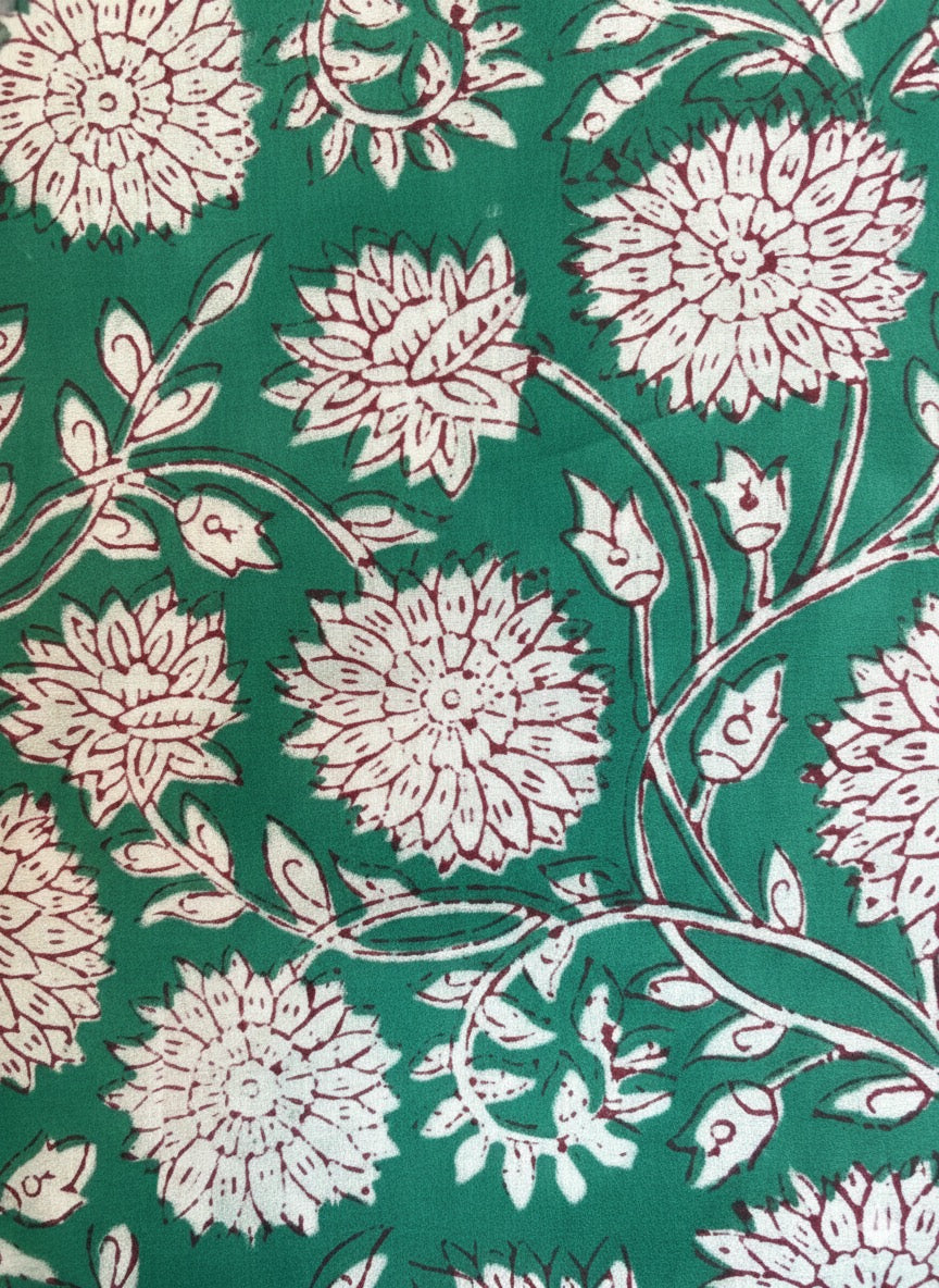 【涼やかインド綿】カラフルプリント生地 / 販売単位：50cm