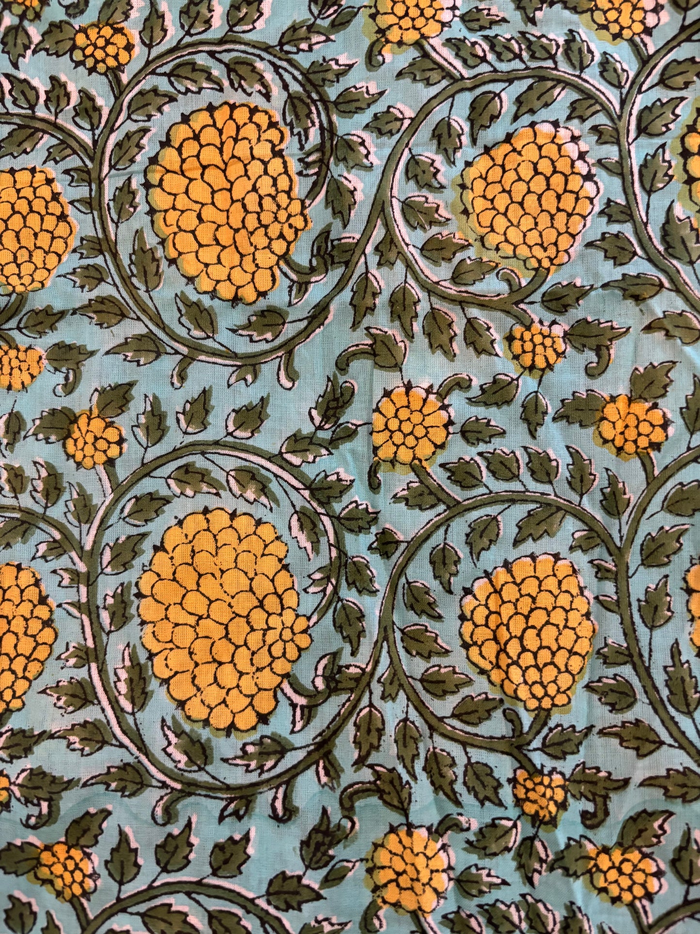 【涼やかインド綿】カラフルプリント生地 / 販売単位：50cm