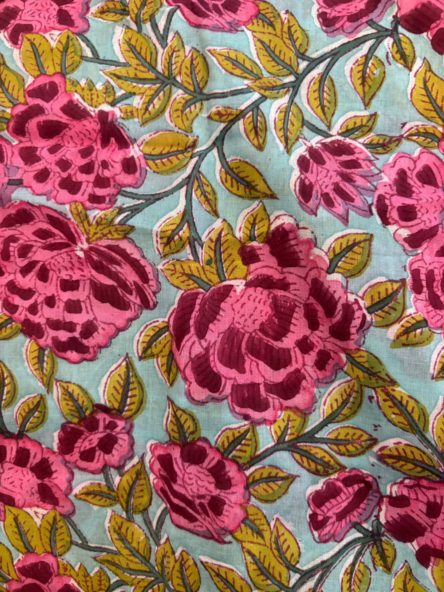 【涼やかインド綿】カラフルプリント生地 / 販売単位：50cm